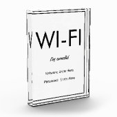 Modern Basic White Wi-Fi Guest Block Fotoblokken (Links)