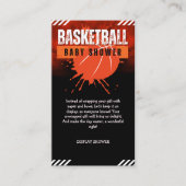 Modern Basketbal Oranje Ball Baby shower Informatiekaartje (Voorkant)