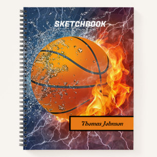 Modern basketbal schetsboek notitieboek