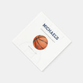 Modern Basketbal Verjaardag Papier Servet (Hoek)