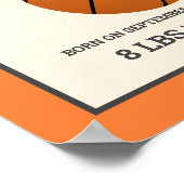 Modern Basketball Baby Birth Stats Poster (Hoek)