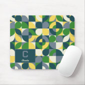 Modern Bauhaus Abstract Geometric Monogram Pattern Muismat (Met muis)