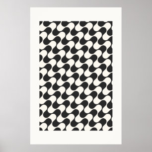 Modern Bauhaus-geïnspireerd Abstract naadloos patr Poster