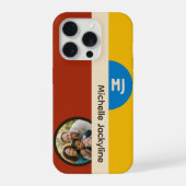 Modern Bauhaus Geometric Custom Photo & Monogram (Verso)