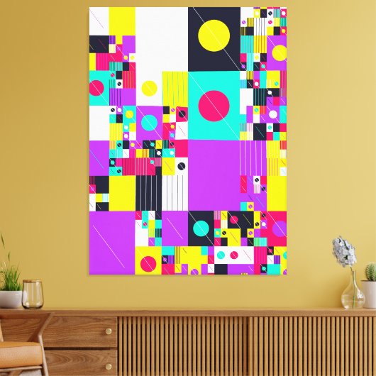 Modern Bauhaus Geometric Pattern Canvas Afdruk (Insitu (Woonkamer))