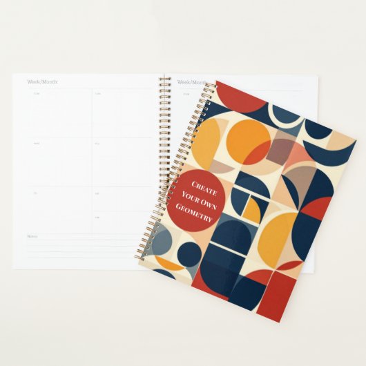 Modern Bauhaus Geometric Pattern Planner (Display)