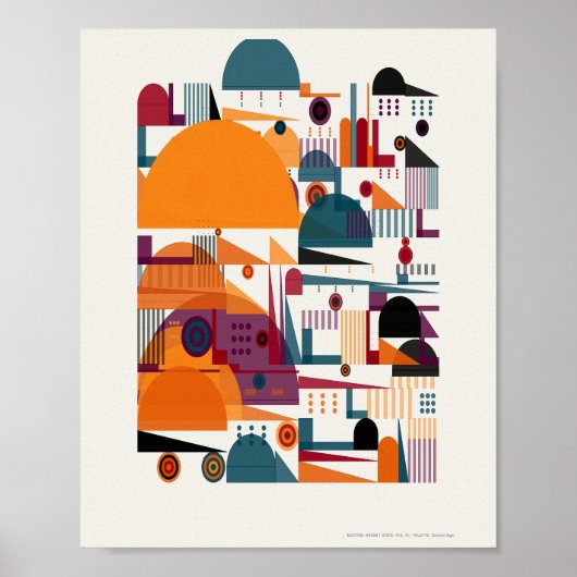 Modern Bauhaus Geometric Pattern  Poster (Voorkant)