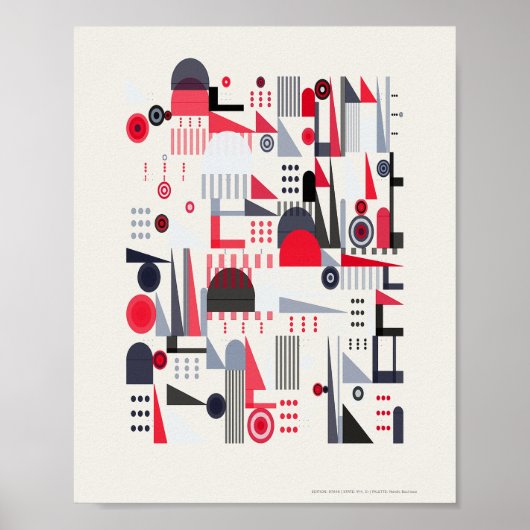 Modern Bauhaus Pattern  Poster (Voorkant)