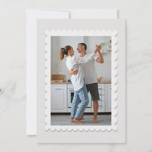 Modern Be my Valentijn Foto Vakantie Kaart (Achterkant)