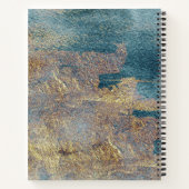Modern Beach Abstrait Blue & Gold Journal (Dos)