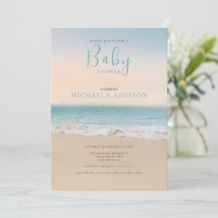 Modern Beach Baby shower Genderneutraal Kaart