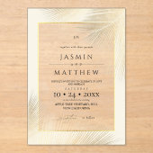 Modern Beach Coastal Frame Wedding   Acryl Uitnodigingen (Voorkant)