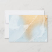 Modern Beach Sand & Ocean Wedding Antwoord (Achterkant)