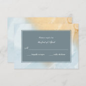 Modern Beach Sand & Ocean Wedding Antwoord (Voorkant / Achterkant)