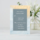 Modern Beach Sand & Ocean Wedding Antwoord (Staand voorkant)