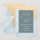 Modern Beach Sand & Ocean Wedding Antwoord (Voorkant / Achterkant)