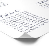 Modern Beach Shell 10 Table Wedding Seating Chart Poster (Hoek)