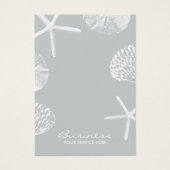 Modern Beach Theme Seashells Grey Earring Display Visitekaartje (Voorkant)