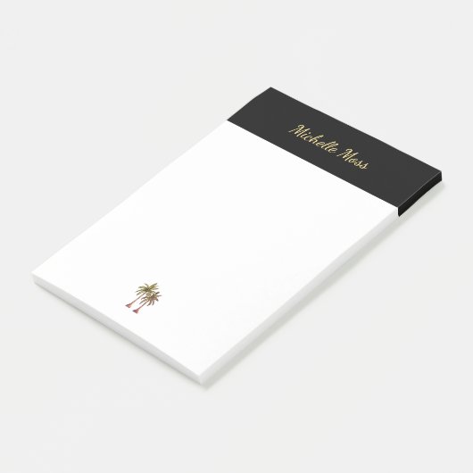 Modern Beach Tropical Palm Trees Script Post-it® Notes (Schuin)