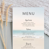 Modern Beach Wedding 3 Plat Dîner Menu