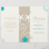 Modern Beach Wedding Celebration Bi Fold Programme (Voorkant)
