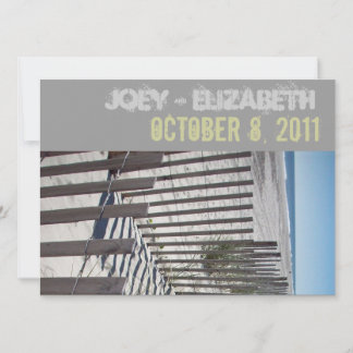 Modern Beach Wedding Invitation Kaart