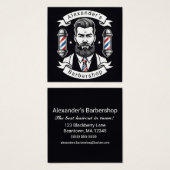 Modern Bearded Man Vierkante Visitekaartjes (Voorkant /achterkant)