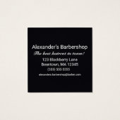 Modern Bearded Man Vierkante Visitekaartjes (Achterkant)