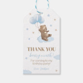 Modern Beary 1st Birthday Dank u Label Cadeaulabel (Voorkant)