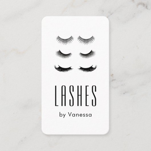 Modern Beauty Lashes Salon QR Code Visitekaartje (Voorkant)