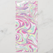 Modern Beauty Make-up Vloeibaar Patroon Roze Menu (Achterkant)