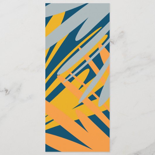 Modern Beauty Makeup Tropical Pattern Menu (Achterkant)