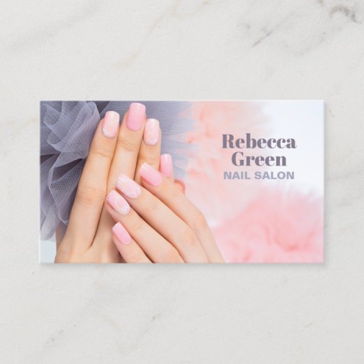 Modern Beauty Manicurist Nail Artist Nail Salon Visitekaartje (Voorkant)