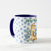 Modern Beauty Orange Giraffe With Name Coffee Mug (Devant gauche)