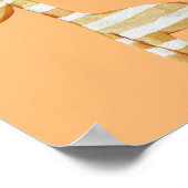 Modern Beauty Oranje Giraffe met naam Poster (Hoek)