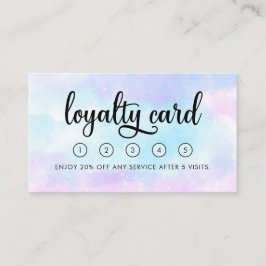 Modern Beauty Salon Loyalty Kaart met Logo Visitekaartje