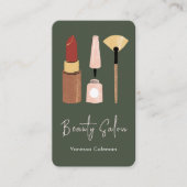 Modern Beauty Salon Minimal QR Code Visitekaartje (Voorkant)