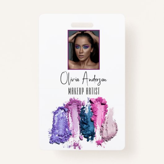 Modern Beauty Swatch Makeup Artist Afbeelding ID B Badge (Voorkant)