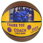 Modern Bedankt Coach Teken Team Foto Basketbal (Voorkant)