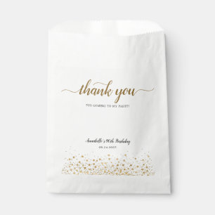 Modern Bedankt voor het komen Gouden Confetti Verj Bedankzakje