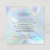 Modern bedrijf Logo Modern Minimalist Custom Vierkante Visitekaartje (Achterkant)