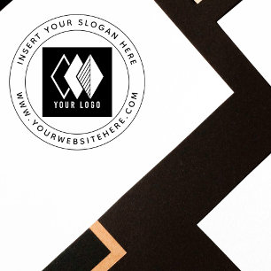 Modern Bedrijf Logo Ronde Promotiezaken Zelfinktende Stempel