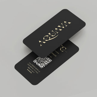 Modern Bedrijf Monogram Zwart Visitekaartje