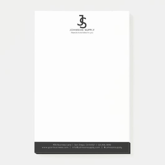 Modern Bedrijfs Custom Bedrijfsmonogramlogo Post-it® Notes (Voorkant)