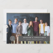 Modern Bedrijfs Kerst Logo Teamfoto Feestdagenkaart (Voorkant)