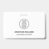 Modern bedrijfsbedrijfslogo Personeelsnaam Functie Badge (Back)