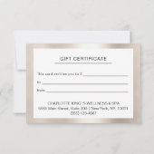 MODERN BEDRIJFSCERTIFICAAT, cadeau voor u (Achterkant)