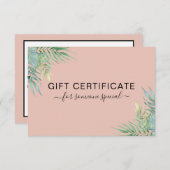 MODERN BEDRIJFSCERTIFICAAT TROPISCH cadeau voor u (Voorkant / Achterkant)