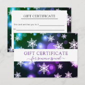 MODERN BEDRIJFSCRISTMAS CERTIFICEREN cadeau voor u (Voorkant / Achterkant)