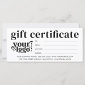 Modern bedrijfsgeschenkcertificaat met aangepaste (Voorkant)